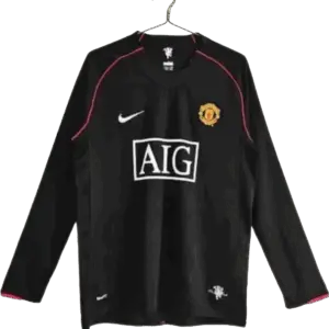 Camiseta Retro Manchester United visitante manga larga 2007/08